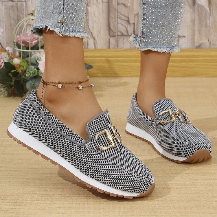 Women's All-match Casual Solid Color Flat Simple Sneaker Gronata