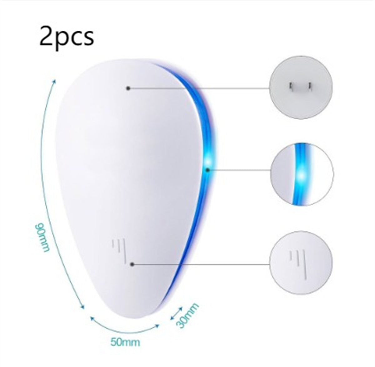 Ultrasonic LED mosquito repellent Gronata