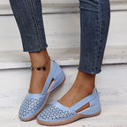 Round Toe Wedge Cross-border Large Size Flat Bottom Women's Sandals Gronata
