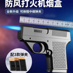 Gun-type Windproof Gas Lighters Cigarette Case Gronata