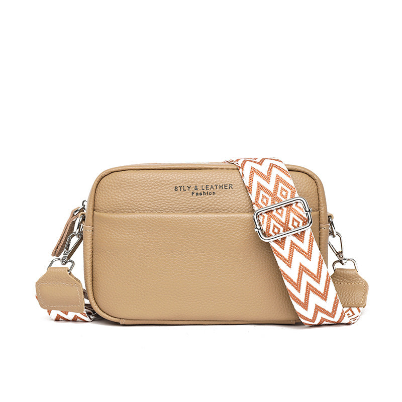 Fashion Shoulder Crossbody Bags With Rhombus Embroidered Wide Shoulder Strap Cute Small Square Bag Women Gronata