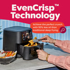 Instant Pot 6QT VORTEX Plus Air Fryer, 6-in-1, Air Fry, Broil, Dehydrate, Crisp, Roast, Reheat, Bake, Dishwasher-Safe Airfryer basket, from the Makers of Instant Pot, Stainless Steel Gronata