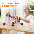 RYGEO Pedal Exerciser Mini Exercise Bike for Leg and Arm Recovery Exercise Lightweight and Portable Floor Bike(Silver) Gronata