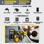 Champion Power Equipment 10,000-Watt Wireless Remote Start Home Backup Portable Generator with Free 3-Year Warranty Gronata