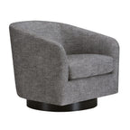 CHITA Swivel Accent Chair, Fully Assembled Fabric Barrel Armchair with FSC Certified Upholstered for Living Room, Bedroom and Office, Cream Gronata