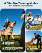 Jugbow Dog Shock Collar - 4500FT Dog Training Collar with Remote, IPX8 Waterproof Electric Dog Collar with 4 Training Modes, Security Lock, Rechargeable eCollar for 10-120lbs Small Medium Large Dogs Gronata
