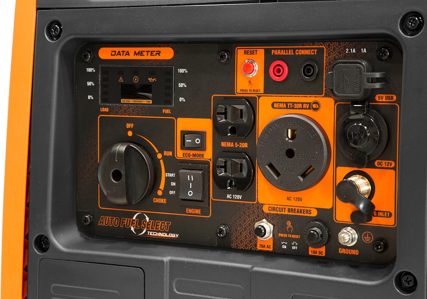 WEN DF451i Super Quiet 4500-Watt Electric Start Dual Fuel RV-Ready Portable Inverter Generator with Fuel Shut-Off Gronata
