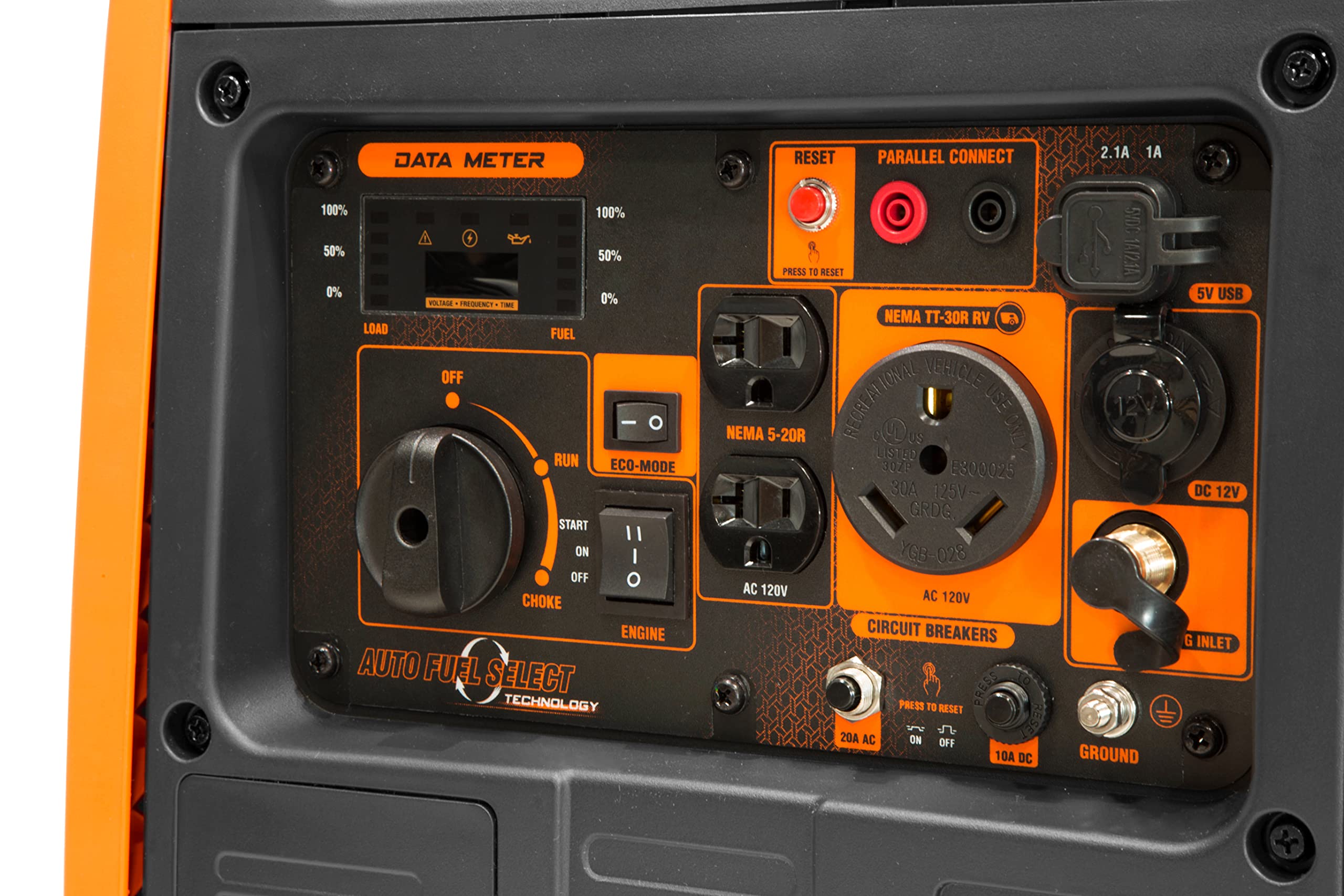 WEN DF451i Super Quiet 4500-Watt Electric Start Dual Fuel RV-Ready Portable Inverter Generator with Fuel Shut-Off Gronata