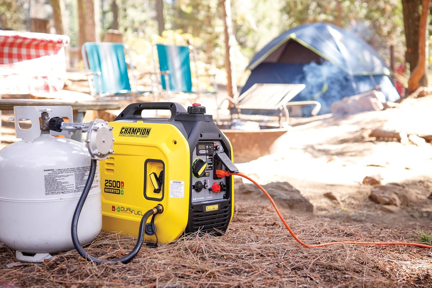 Champion Power Equipment 2500-Watt Dual Fuel Portable Inverter Generator with Quiet Technology and CO Shield Gronata