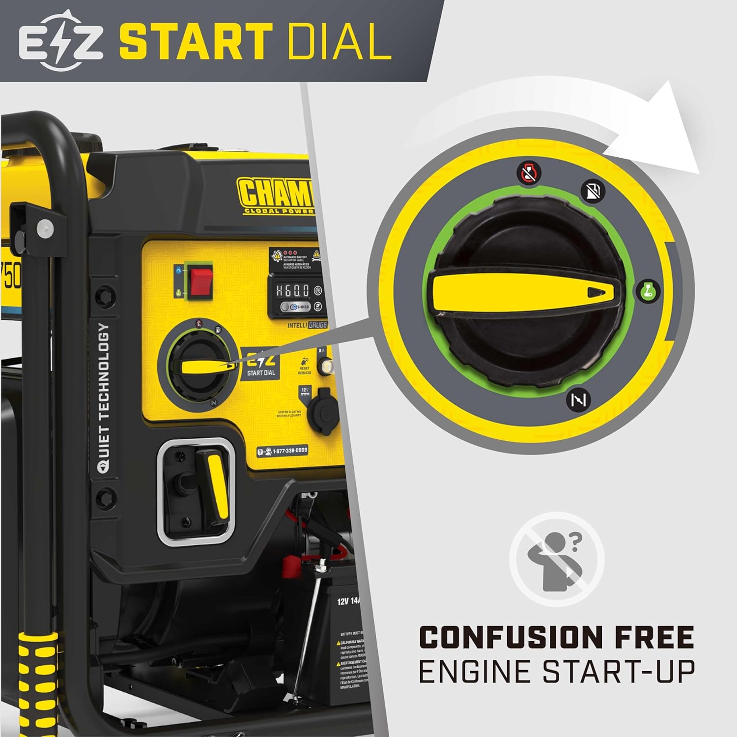 Champion Power Equipment 10,000-Watt Electric Start Home Backup Portable Open Frame Inverter Generator with Quiet Technology and Free 3-Year Warranty Gronata