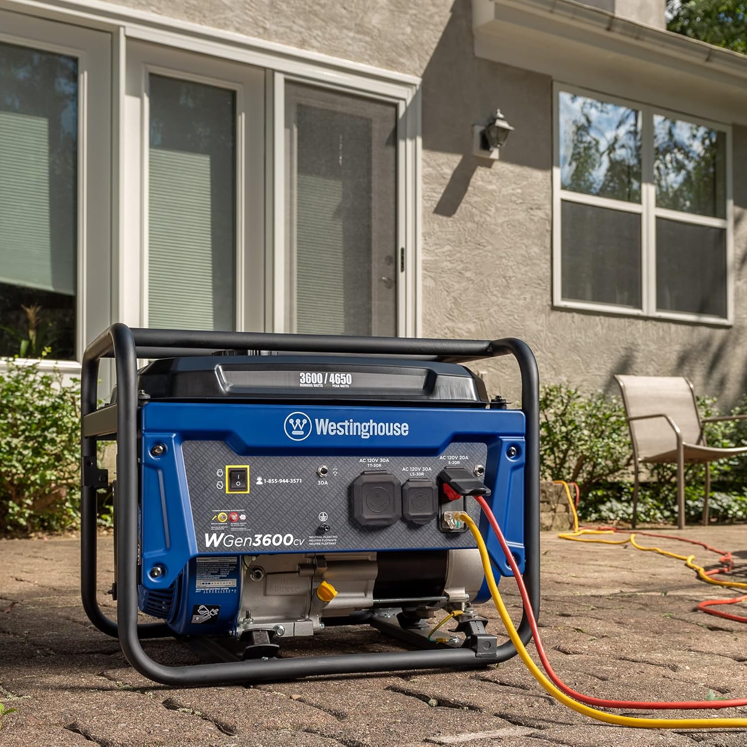 Westinghouse 4650 Peak Watt Portable Generator, RV Ready 30A Outlet, Gas Powered, CO Sensor Gronata
