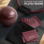PhysKcal Pilates Ring Set, Magic Ring with 1x Core Ball, 3X Resistant Loop and 2X Flex Band, Pilates on Mat Essential Kit (Nude) Gronata