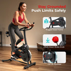 Sunny Health & Fitness Nova Smart Indoor Cycling Bike – Magnetic Resistance Exercise Bike with SunnyFit App, Quiet Belt Drive & Compact Home Cardio Bike for Beginners Gronata