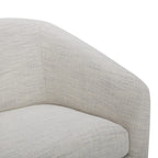 CHITA Swivel Accent Chair, Fully Assembled Fabric Barrel Armchair with FSC Certified Upholstered for Living Room, Bedroom and Office, Cream Gronata