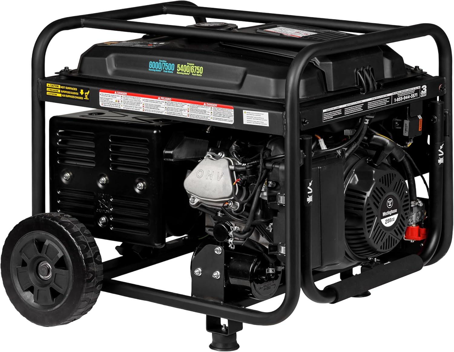 Westinghouse 7500 Peak Watt EFI Dual Fuel Home Backup Portable Generator, Remote Electric Start, Transfer Switch Ready, Gas and Propane Powered, CO Sensor, CARB Compliant Gronata