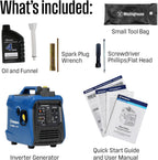 Westinghouse 1500 Peak Watt Super Quiet & Lightweight Portable Inverter Generator, Gas Powered, CO Sensor, Parallel Capable, Long Run Time,Blue Gronata
