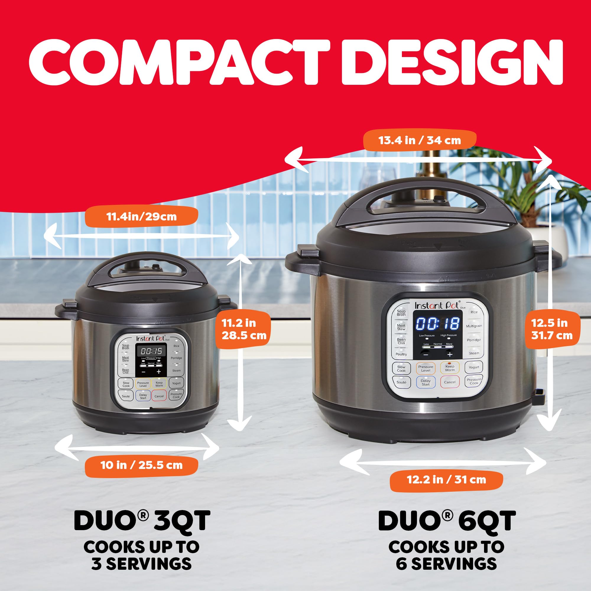 Instant Pot Duo 7-in-1 Electric Pressure Cooker, Slow Cooker, Rice, Steamer, Sauté, Yogurt Maker, Warmer & Sterilizer, Includes App With Over 800 Recipes, Stainless Steel, 6 Quart Gronata