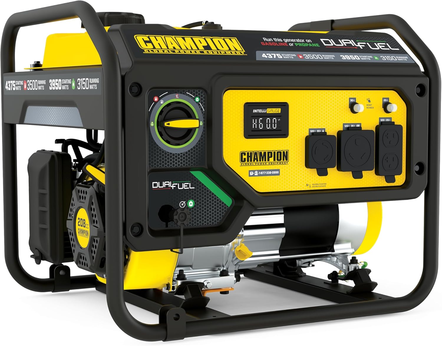 Champion Power Equipment 4375-Watt Dual Fuel RV Ready Portable Generator with Free 3-Year Warranty Gronata