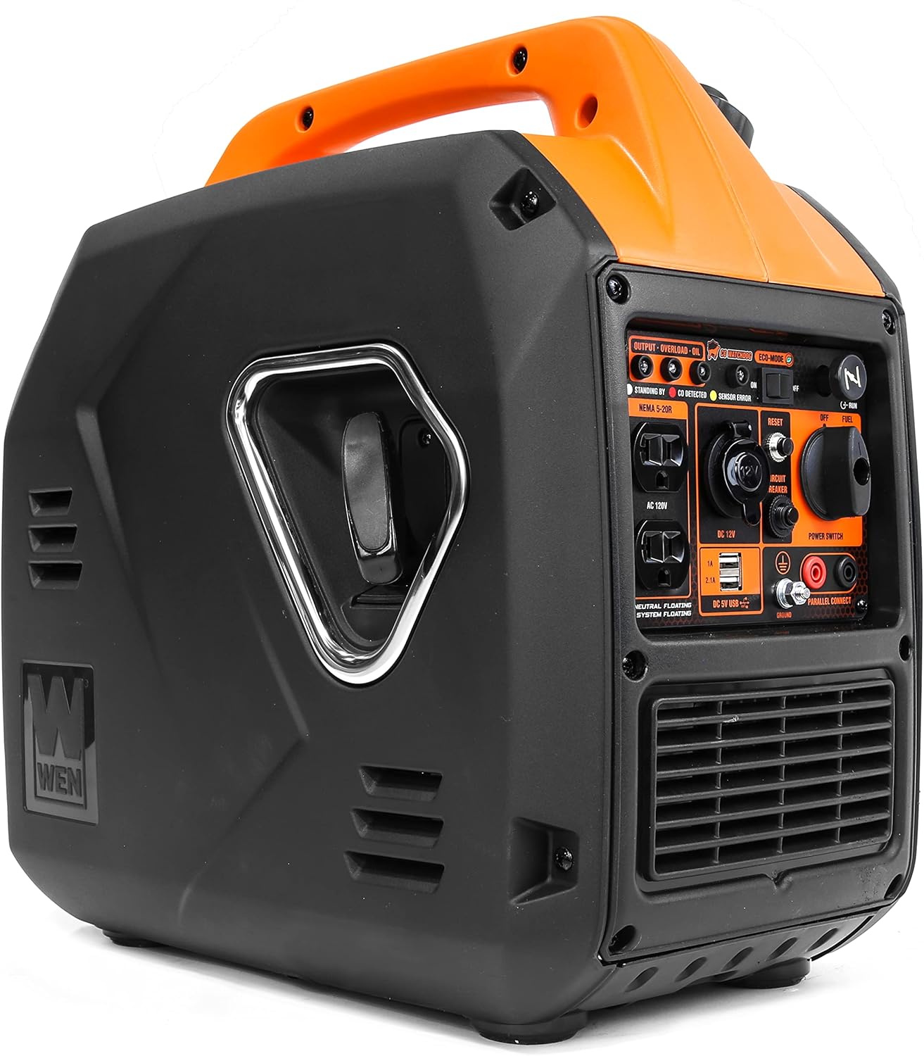 WEN 56235iX 2350-Watt Portable Inverter Generator with Fuel Shut Off and CO Sensor, Black Gronata