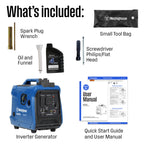 Westinghouse 2550 Peak Watt Super Quiet & Lightweight Portable Inverter Generator, RV Ready 30A Outlet, Gas Powered, Parallel Capable, Long Run Time,Blue Gronata
