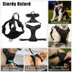 YXFDOYT No Pull Dog Harness Adjustable Collar & Leash Set - Dog Halter Harnesses Collapsible Bowls & Poop Bag Dispenser Muzzle ID Tags Toys Fits Small Medium Large Dogs (Pink-L) Gronata