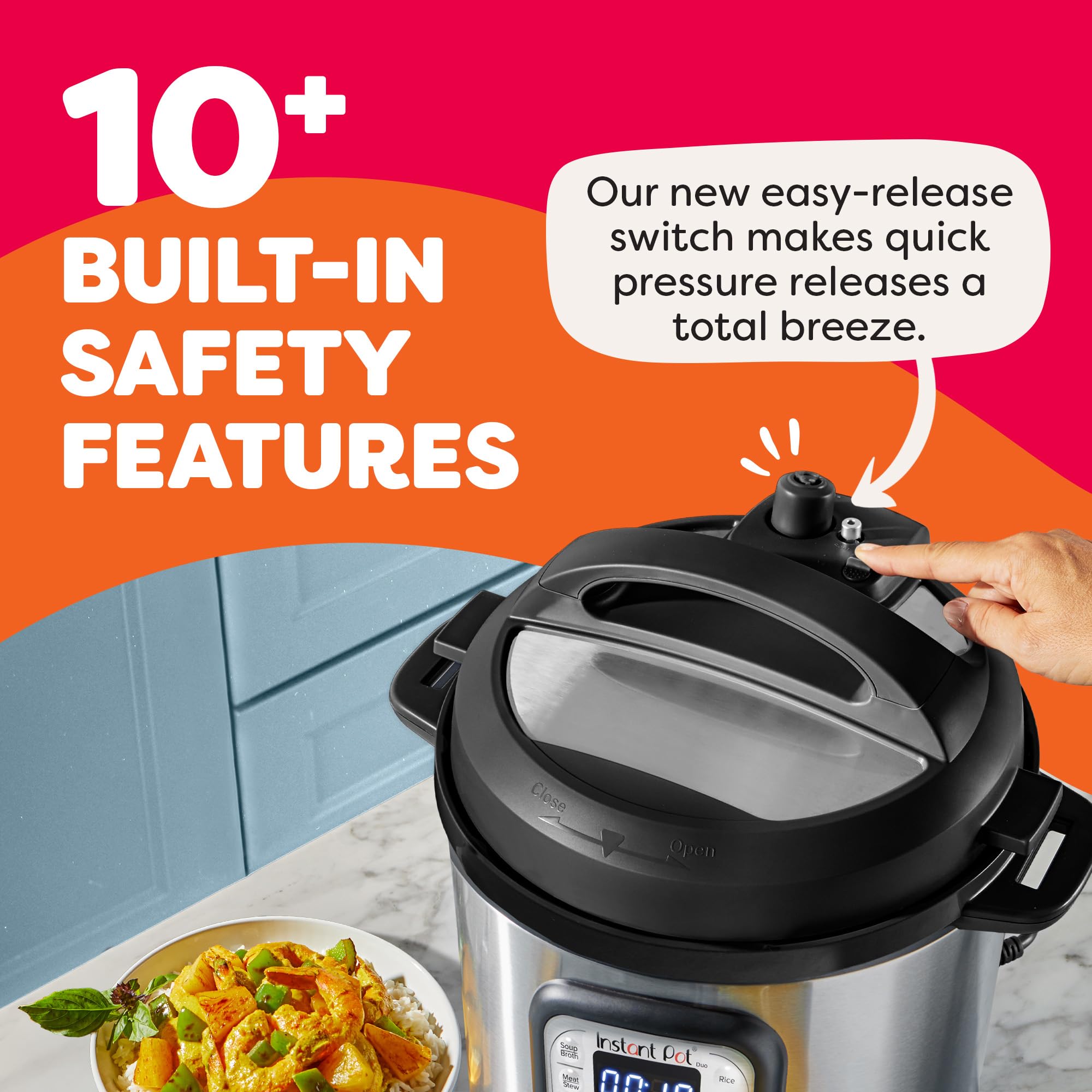 Instant Pot Duo 7-in-1 Electric Pressure Cooker, Slow Cooker, Rice, Steamer, Sauté, Yogurt Maker, Warmer & Sterilizer, Includes App With Over 800 Recipes, Stainless Steel, 6 Quart Gronata