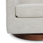 CHITA Swivel Accent Chair, Fully Assembled Fabric Barrel Armchair with FSC Certified Upholstered for Living Room, Bedroom and Office, Cream Gronata