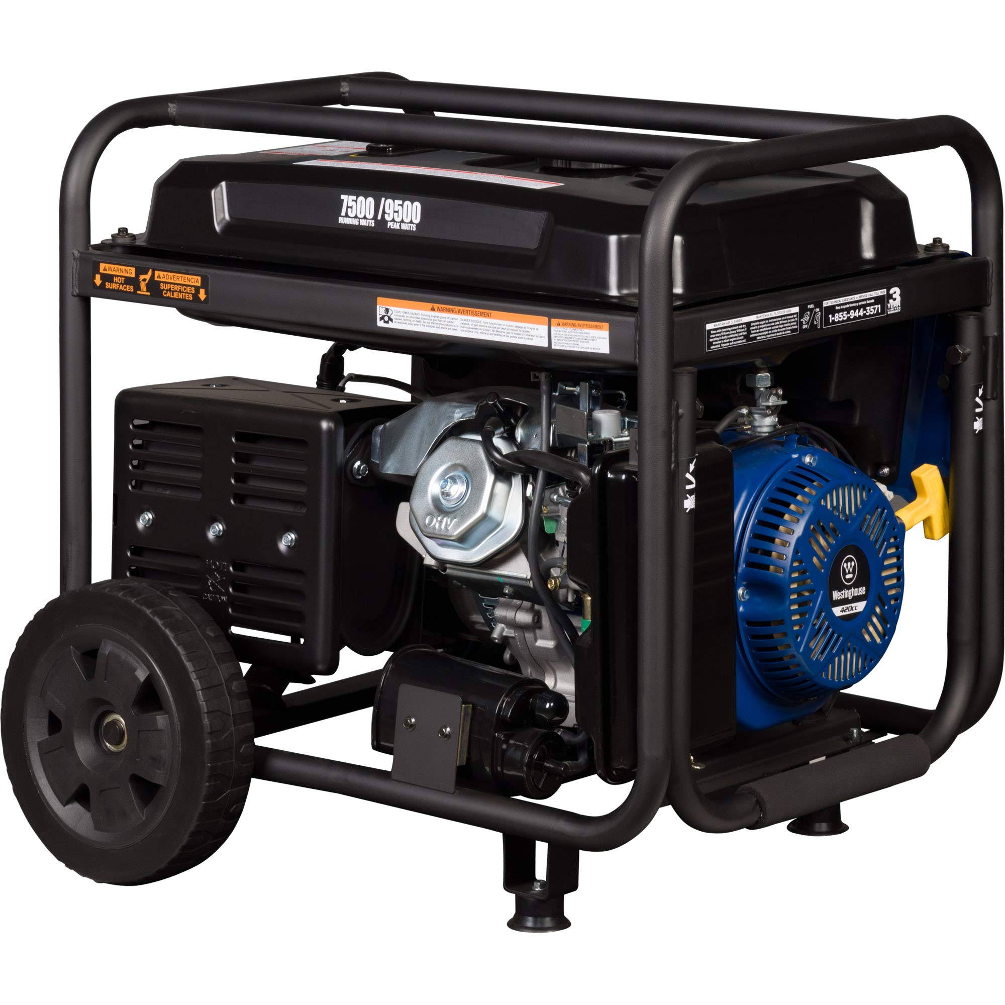 Westinghouse 9500 Peak Watt Dual Fuel Home Backup Portable Generator, Electric Start, Transfer Switch Ready, Gas & Propane Powered, CO Sensor Gronata