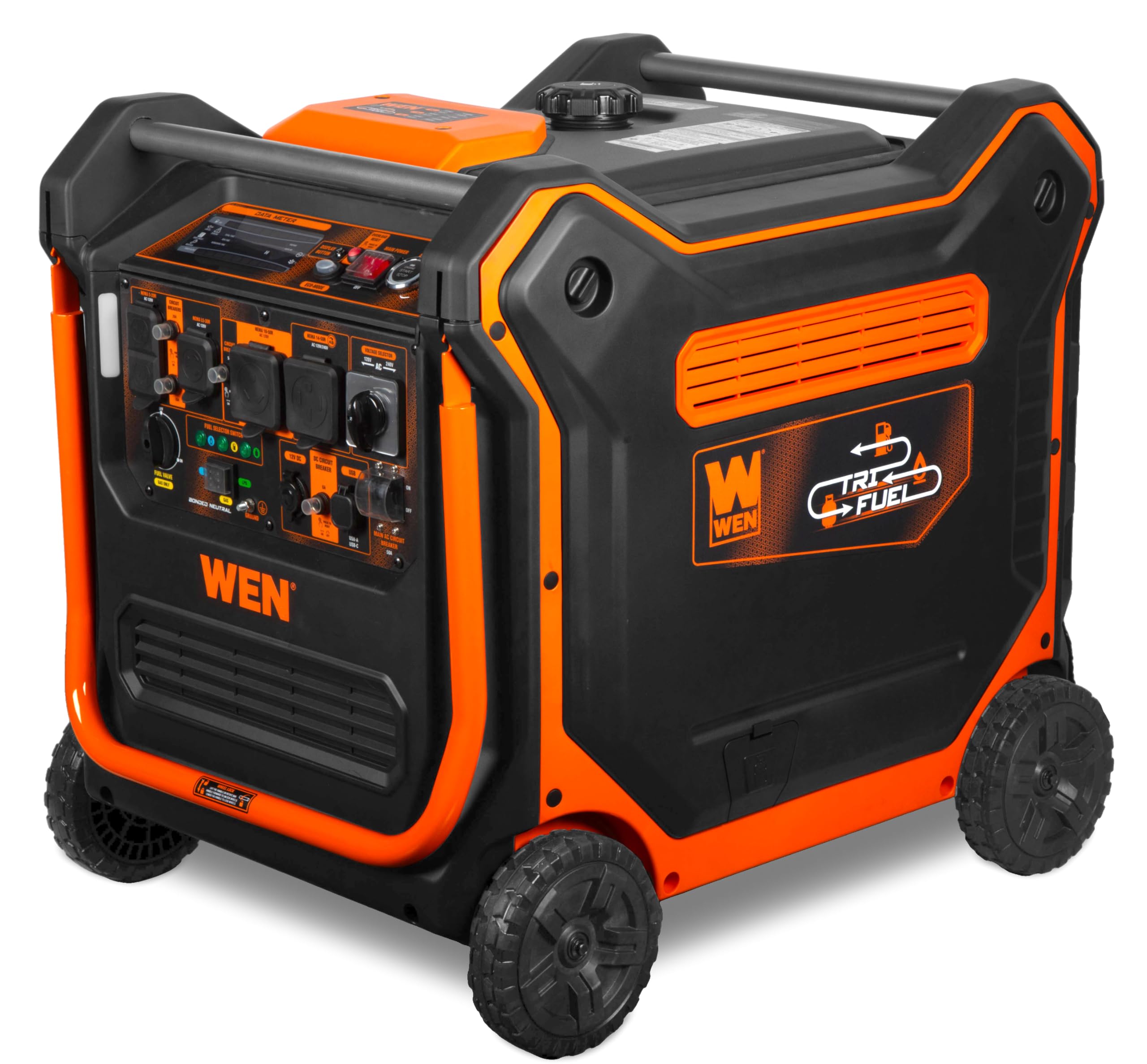 WEN 11,000-Watt 120V/240V Dual Fuel Portable Generator with Wheel Kit and Electric Start (DF1100T) Gronata