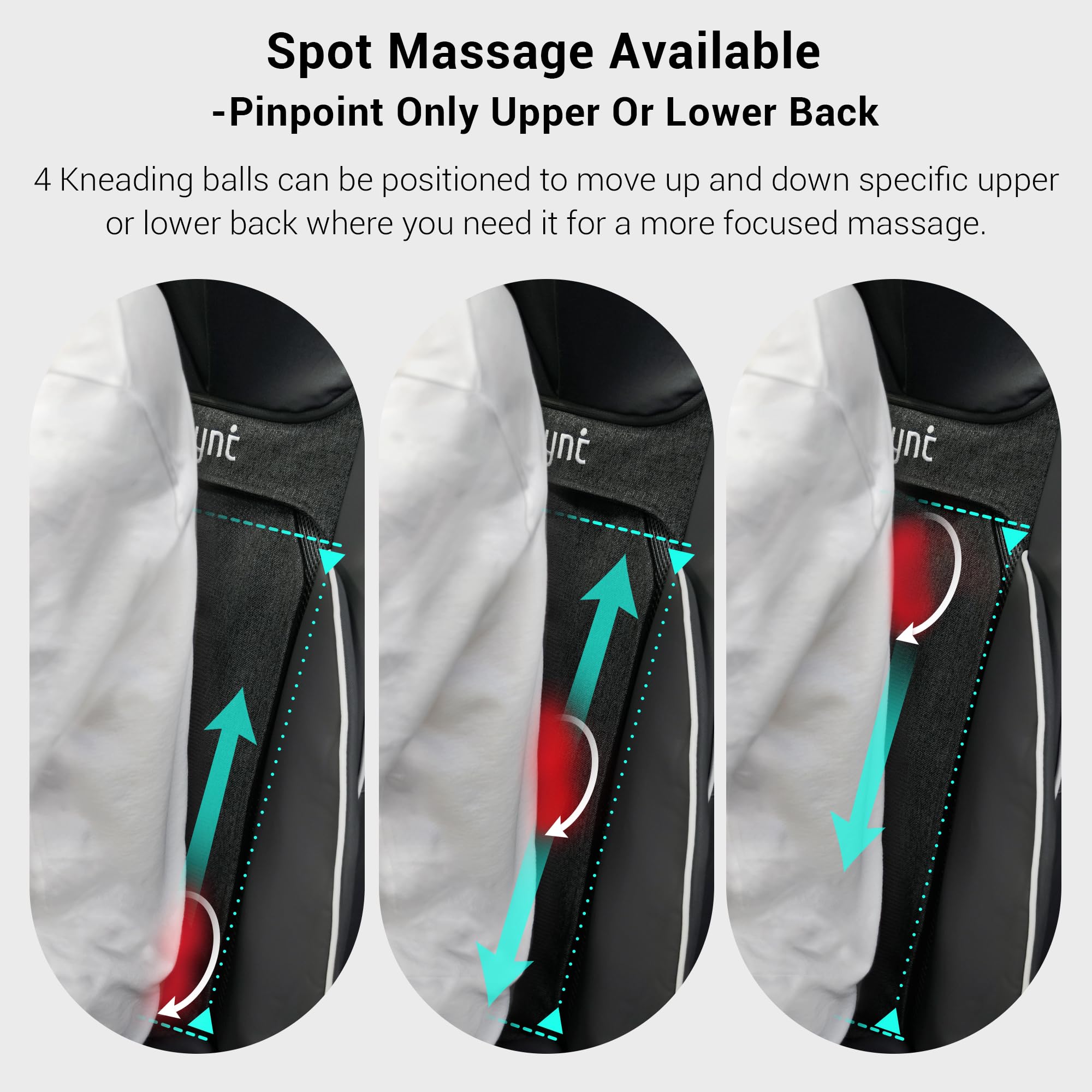 Mynt FSA Eligible HSA Approved Shiatsu Neck and Back Massager for Chair with 10 Deep Kneading Nodes, 2D & 3D Back Massage with Heat, Portable Spot Massage Chair Pad (Black) Gronata