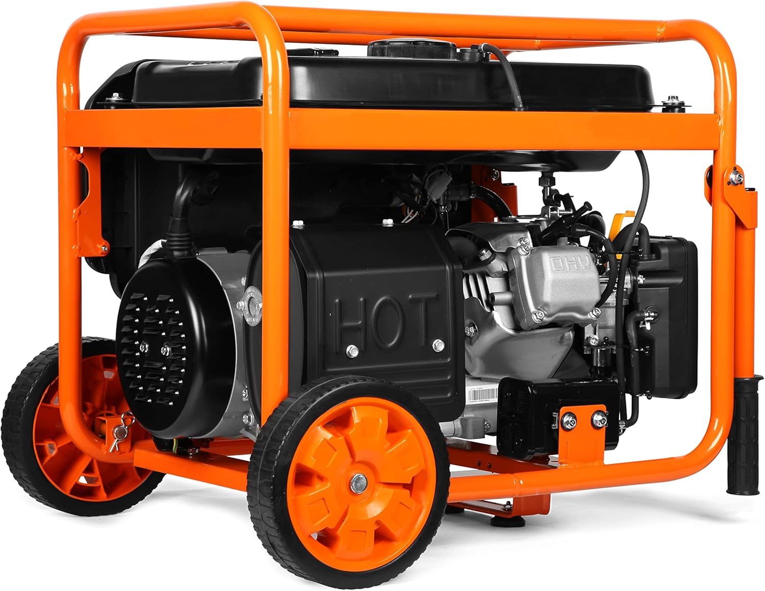 WEN DF623X 6250-Watt 120-Volt/240-Volt Dual Fuel Electric Start Portable Generator with Wheel Kit and CO Shutdown Sensor, Black Gronata