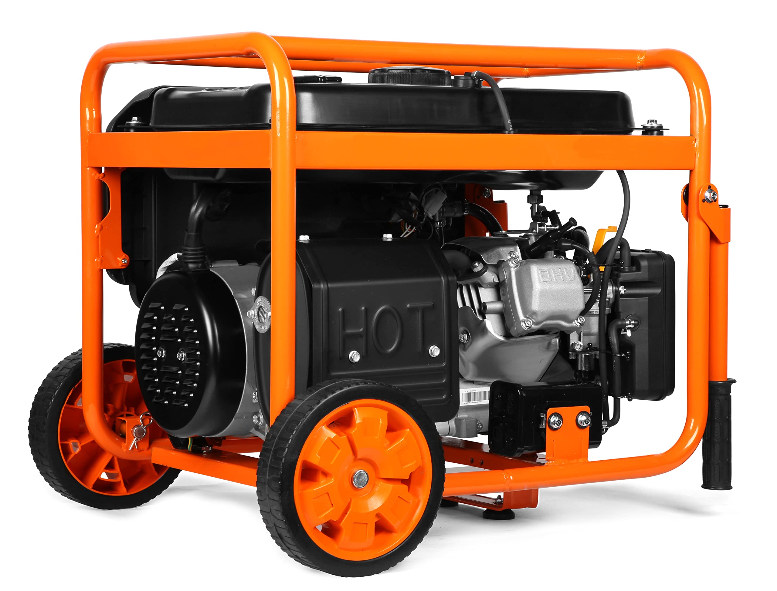 WEN DF623X 6250-Watt 120-Volt/240-Volt Dual Fuel Electric Start Portable Generator with Wheel Kit and CO Shutdown Sensor, Black Gronata