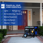 DuroMax XP12000EH 12,000-Watt Dual Fuel Portable Generator – Gas & Propane, Electric Start, Whole Home Backup Power, Transfer Switch Ready, RV & Emergency Ready Gronata