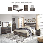 Signature Design by Ashley Wynnlow Rustic 2 Drawer Two Drawer Nightstand, 24.41" Tall, Weathered Gray Gronata