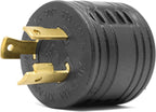 WEN GNA030, NEMA L5-30P Twist-Lock Power Plug to TT-30R Ready Outlet 120V 30-Amp 3600-Watt Generator to RV Adapter, Black Gronata