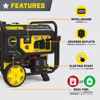 Champion Power Equipment 4750-Watt Electric Start Dual Fuel RV Ready Portable Generator with Free 3-Year Warranty, CARB Compliant Gronata