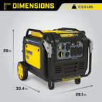 Champion Power Equipment 8500-Watt Electric Start Dual Fuel Home Backup Portable Inverter Generator with Quiet Technology and CO Shield Gronata