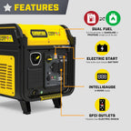 Champion Power Equipment 11,000-Watt Electric Start Dual Fuel Home Backup Portable Inverter Generator with Quiet Technology and Free 3-Year Warranty Gronata