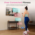 Sunny Health & Fitness Mini Steppers for Exercise at Home, Stair Step Workout Machine with Resistance Bands, Full Body Cardio Equipment with Digital Monitor - No. 012 -S Gronata