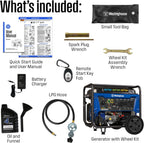 Westinghouse 14500 Peak Watt Tri-Fuel Home Backup Portable Generator, Remote Electric Start, Transfer Switch Ready, Gas, Propane, and Natural Gas Powered Gronata
