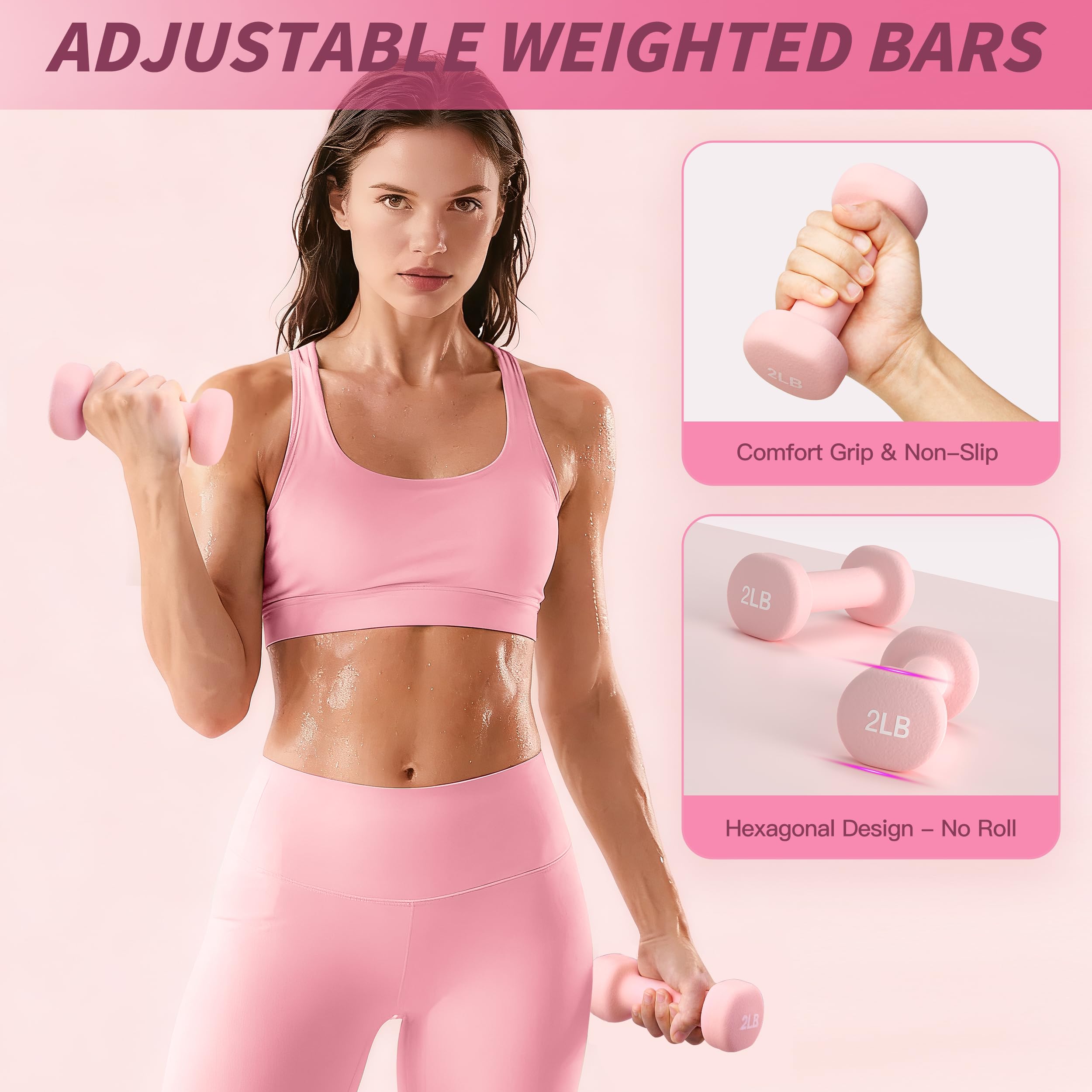 NANATI Pilates Kit 19PCS,Pilates Essentials Kit for Women,Pilates Equipment with 14.5" Pilates Ring and Ball,8 Resistance Bands,Ankle Weights,Sliders & Grip Socks Accessories for Starter Home Workouts Gronata