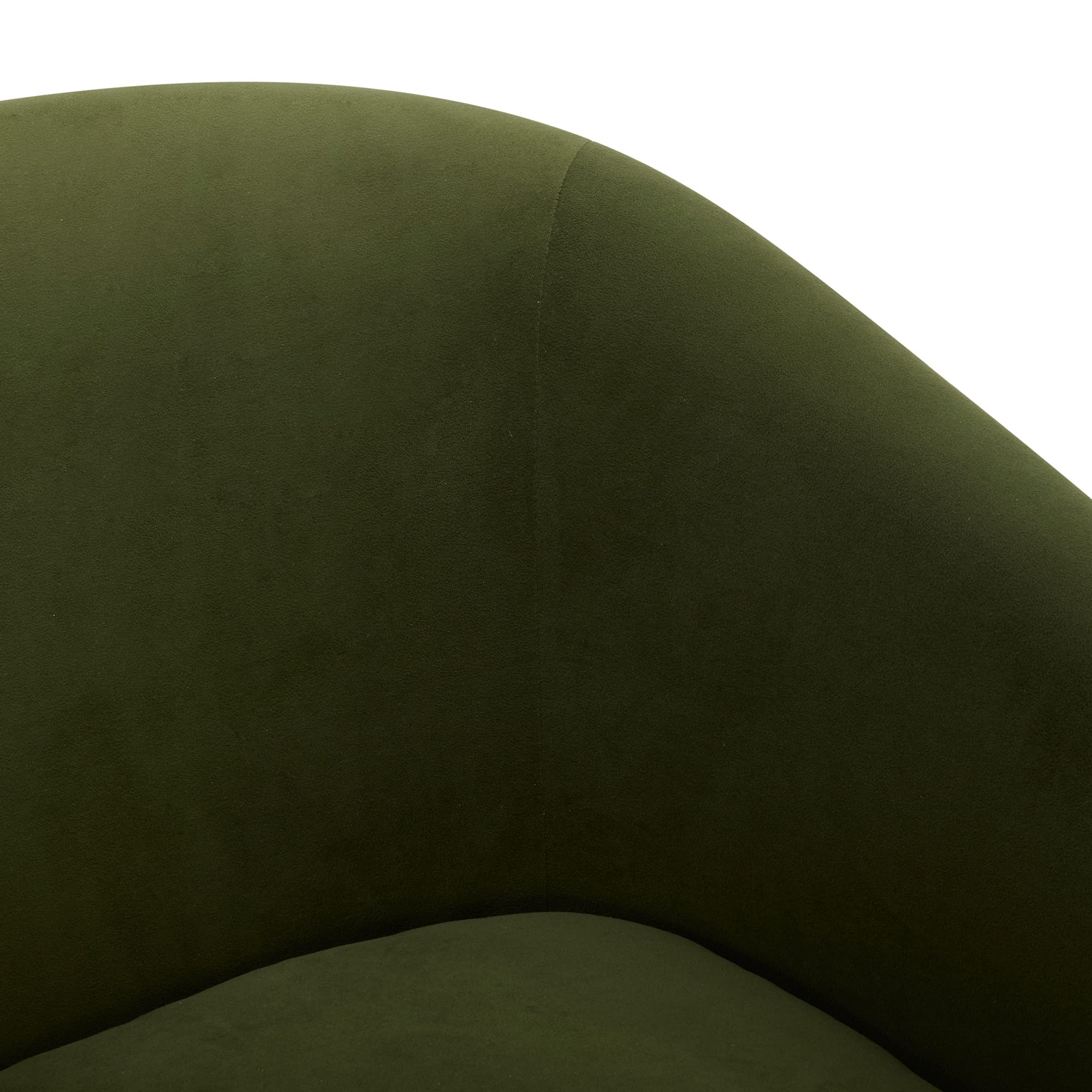 CHITA Swivel Accent Chair, Fully Assembled Fabric Barrel Armchair with FSC Certified Upholstered for Living Room, Bedroom and Office, Cream Gronata