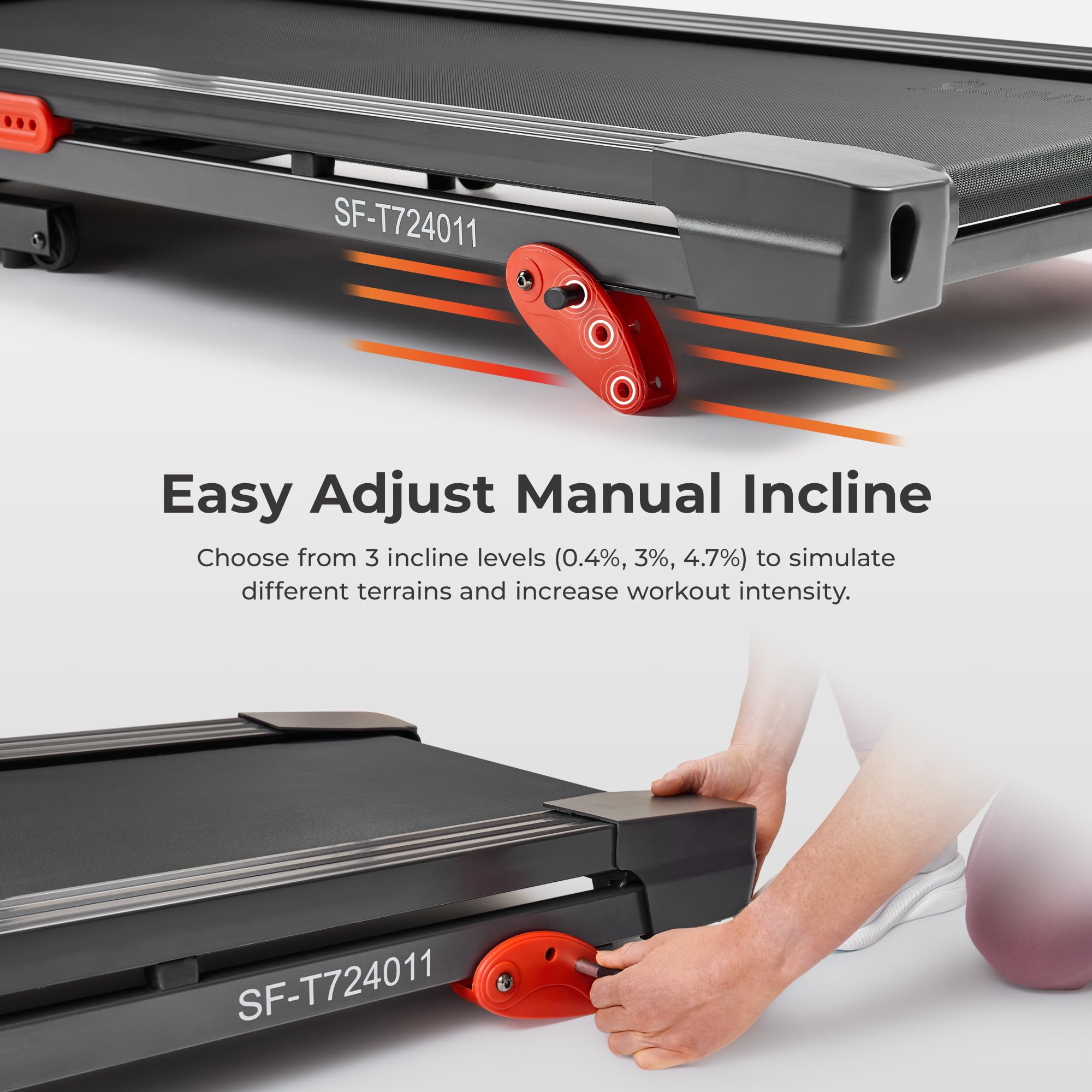 Sunny Health & Fitness Active 400 Smart Auto Incline Treadmill – Foldable Running Machine w/Bluetooth, Wi-Fi, 12% Incline, Shock Absorption & SunnyFit Fitness App - SF-T724012 Gronata