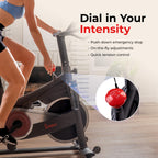 Sunny Health & Fitness Nova Smart Indoor Cycling Bike – Magnetic Resistance Exercise Bike with SunnyFit App, Quiet Belt Drive & Compact Home Cardio Bike for Beginners Gronata
