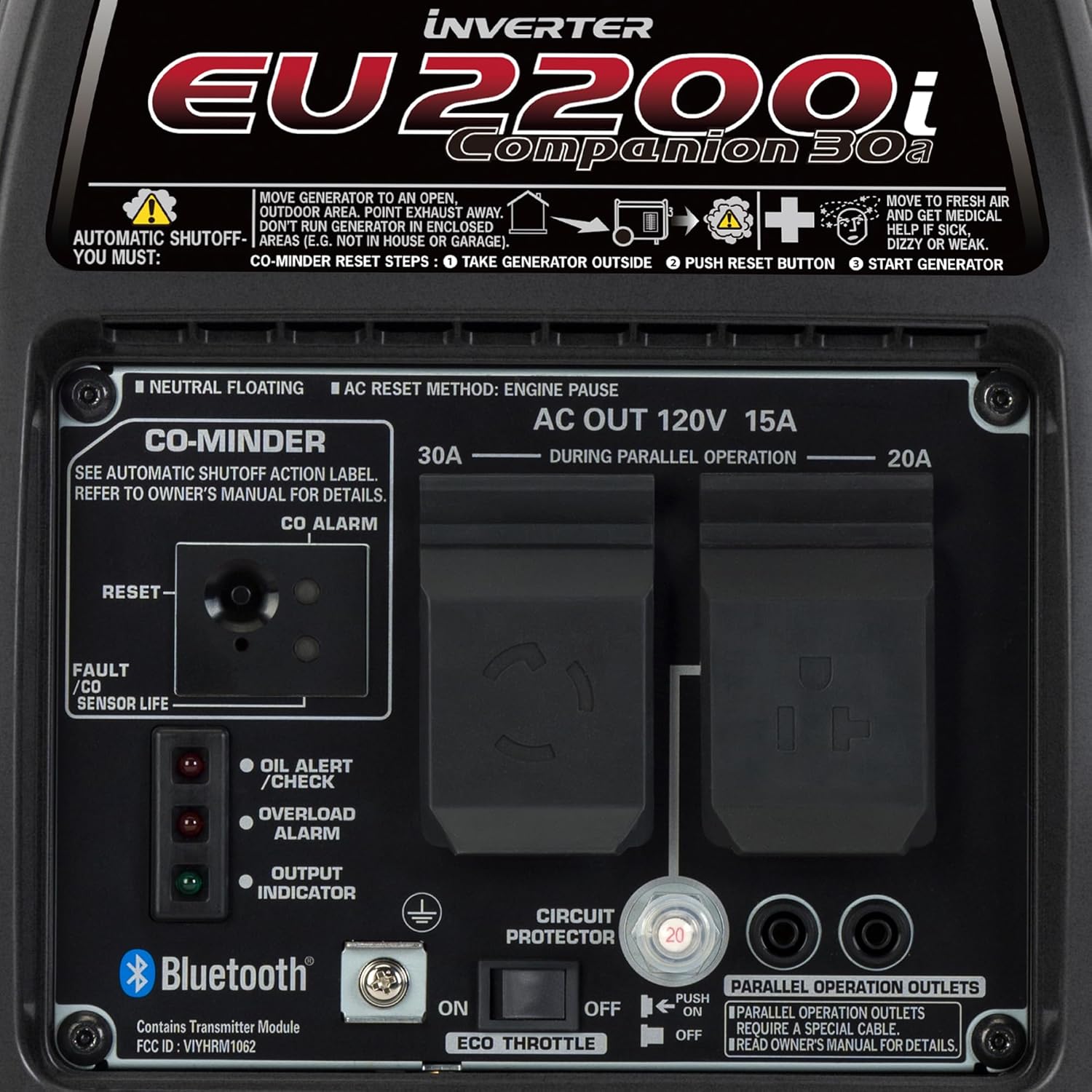 Honda EU2200ITAN 2200-Watt 120-Volt Super Quiet Portable Inverter Generator with CO-Minder Gronata