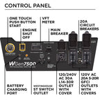Westinghouse WGen7500DF Dual Fuel Home Backup Portable Generator, 9500 Peak Watts & 7500 Rated Watts, Remote Electric Start, Transfer Switch Ready, Gas & Propane Powered, CARB Compliant Gronata