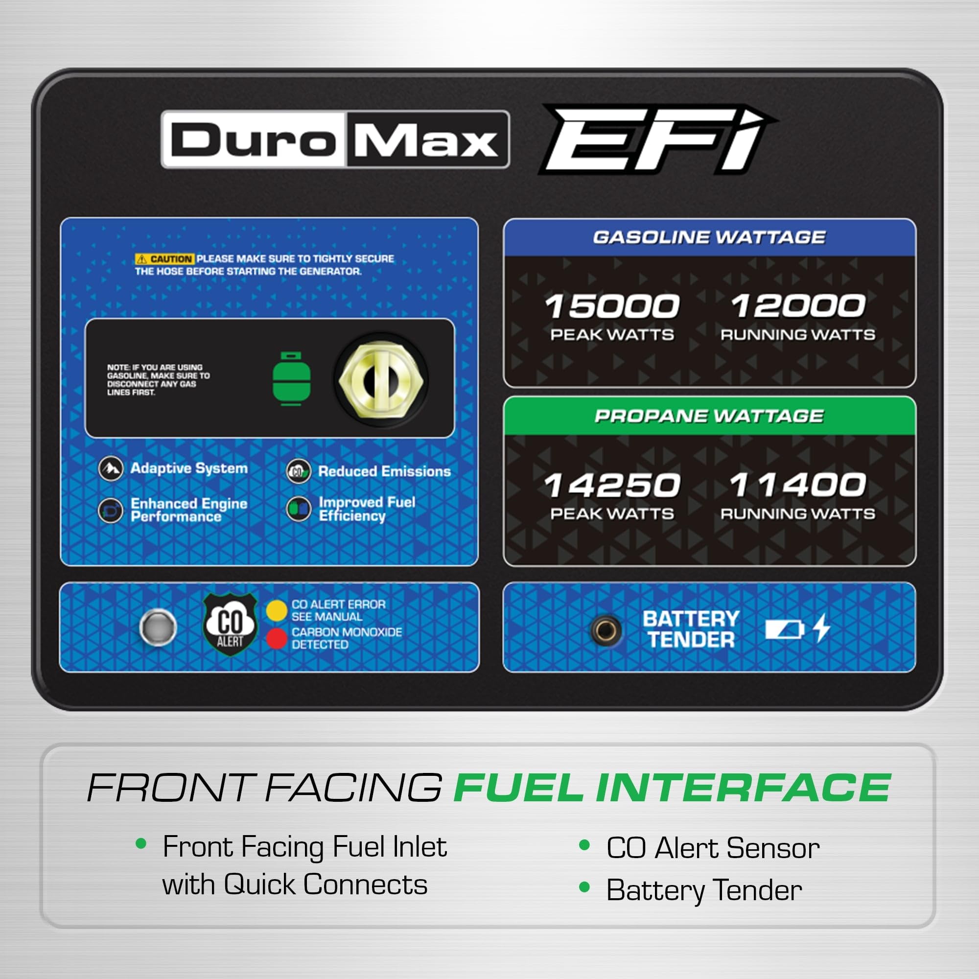 DuroMax XP12000HX 12,000-Watt Dual Fuel Portable Generator - Gas & Propane, Electric Start, Whole Home Power Backup, Transfer Switch Ready, RV & Emergency Ready Gronata
