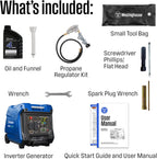 Westinghouse 5000 Peak Watt Super Quiet Dual Fuel Portable Inverter Generator, Wheel & Handle Kit, Gas & Propane Powered, RV Ready, CO Sensor, Parallel Capable Gronata