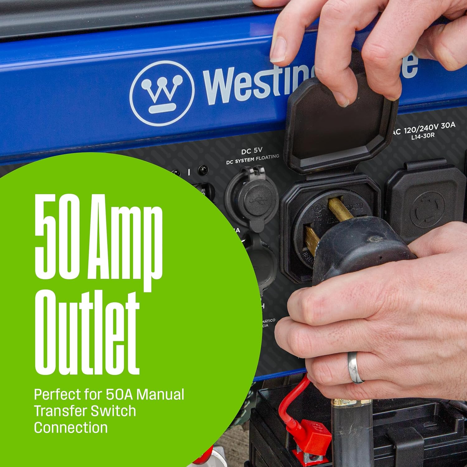 Westinghouse 14500 Peak Watt Tri-Fuel Home Backup Portable Generator, Remote Electric Start, Transfer Switch Ready, Gas, Propane, and Natural Gas Powered Gronata