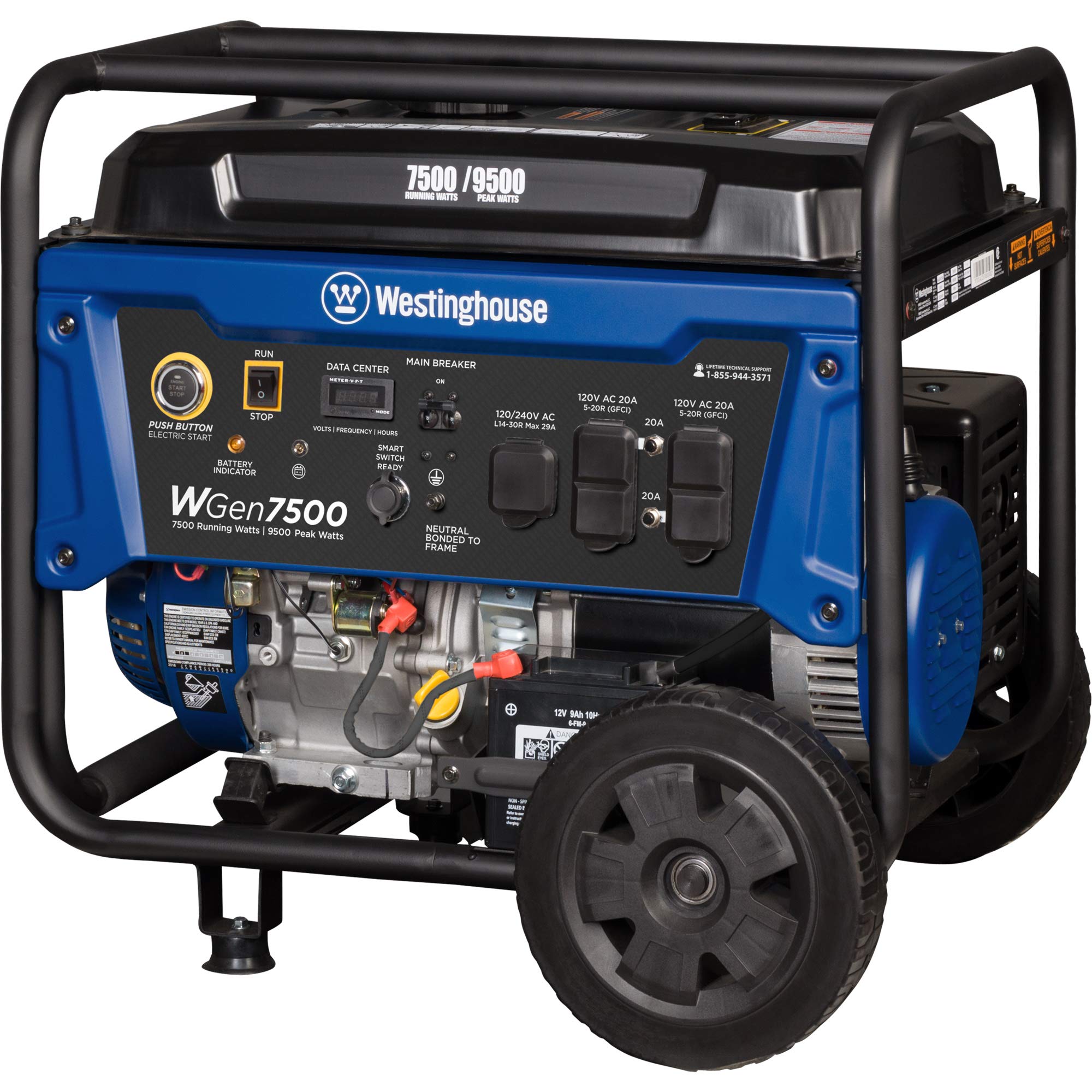 Westinghouse 12500 Peak Watt Home Backup Portable Generator, Remote Electric Start with Auto Choke, Transfer Switch Ready, Gas Powered, CO Sensor Gronata